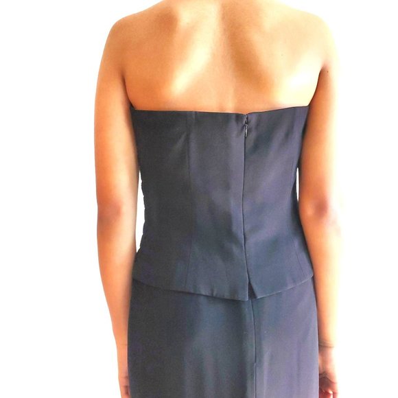 Vintage DAYMOR Couture by C. Mercedes Ferriera Strapless Column Gown w/ Jacket - Picture 5 of 16